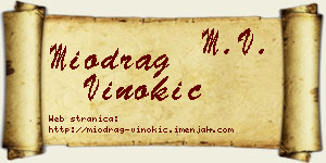 Miodrag Vinokić vizit kartica